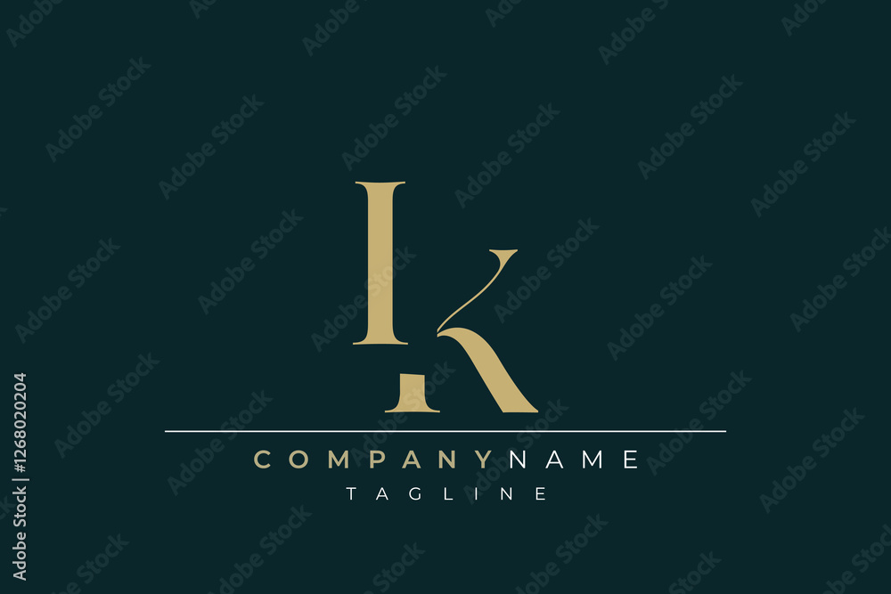 Elegant Monogram with Sophisticated Typography Design Featuring IK with Sophisticated Typography Elegant Monogram with Sophisticated Typography Design Featuring IK with Sophisticated Typography