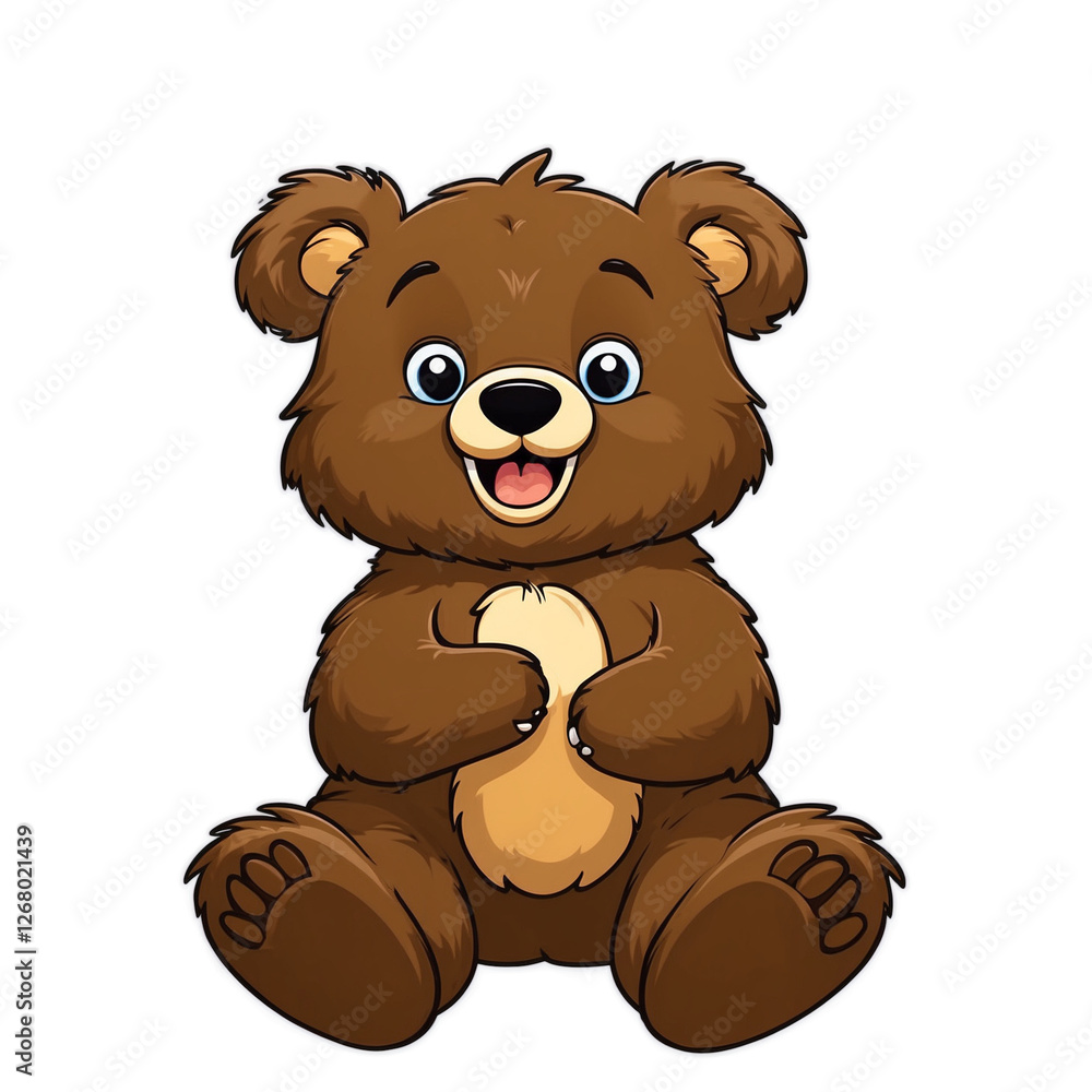 Obraz premium Cute Baby Bear with a Big Smile
