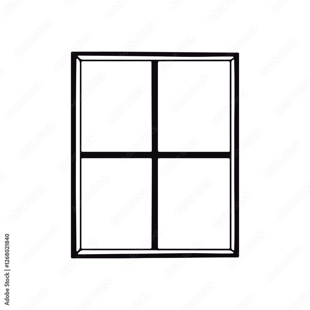Line art and open window drawing. Linear vector symbol. white backdrop
Line art and open window drawing. Linear vector symbol. white backdrop