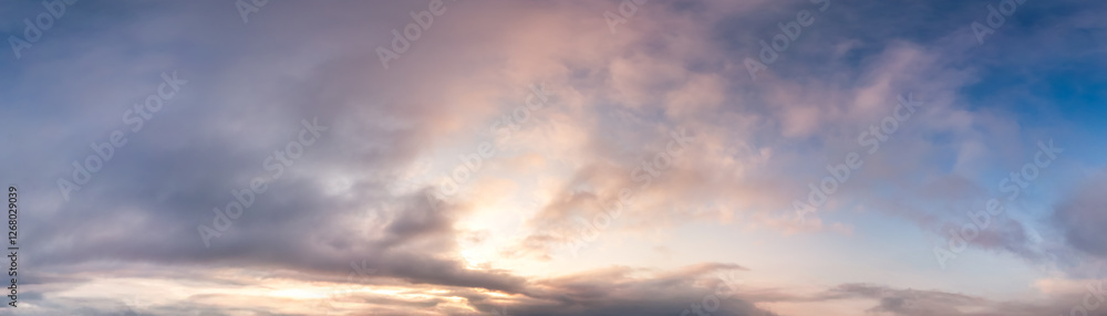 Cloudscape at Twilight with Subtle Pink and Blue Shades Cloudscape at Twilight with Subtle Pink and Blue Shades