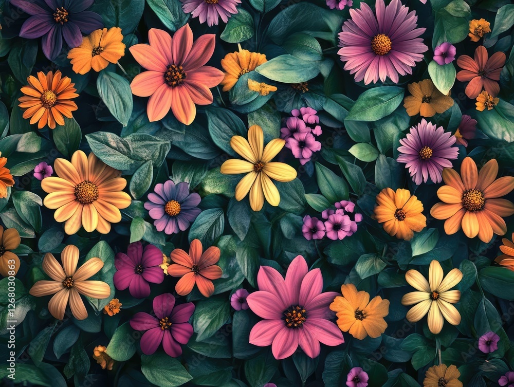 Elegant Garden Flower Banner Overhead Top View of a Lush Arrangement of Blooming Garden Flowers for Vibrant Floral Designs and Invitations Elegant Garden Flower Banner Overhead Top View of a Lush Arrangement of Blooming Garden Flowers for Vibrant Floral Designs and Invitations