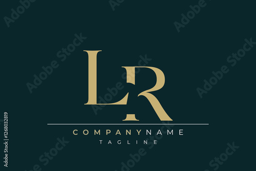 Fotografie Elegant Monogram with Sophisticated Typography Design Featuring LR with Sophisti