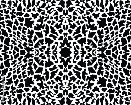 Seamless pattern of giraffe skin on a white background
