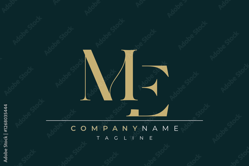 Elegant Monogram with Sophisticated Typography Design Featuring ME with Sophisticated Typography Elegant Monogram with Sophisticated Typography Design Featuring ME with Sophisticated Typography