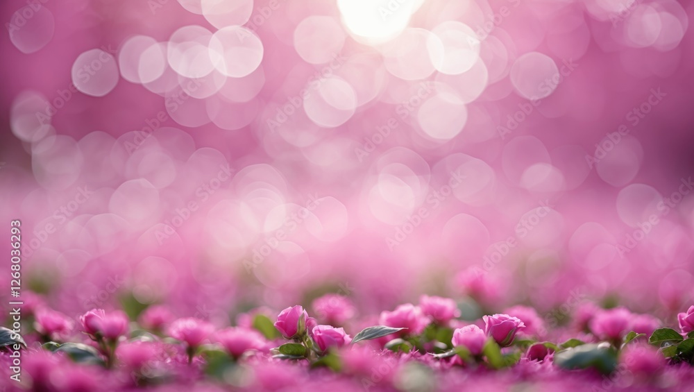 Delicate Pink Floral Bokeh Background with Soft Focus for Elegant Designs and Romantic Settings Delicate Pink Floral Bokeh Background with Soft Focus for Elegant Designs and Romantic Settings