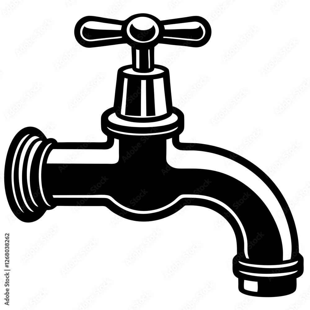 Faucet - vector icon. Simple icon Vector illustration with a white background Faucet - vector icon. Simple icon Vector illustration with a white background