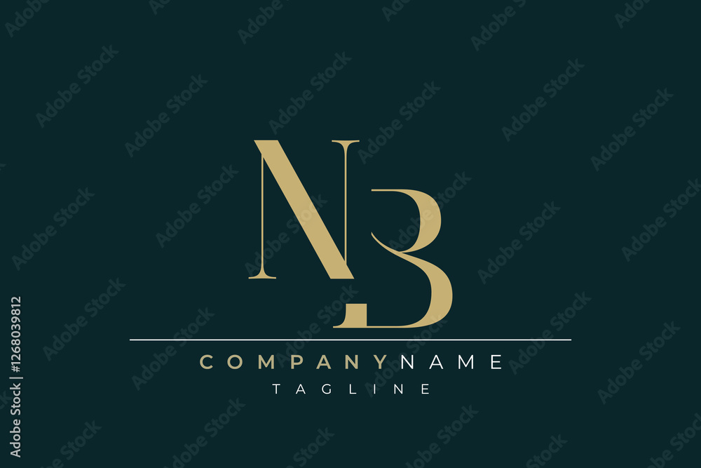 Elegant Monogram with Sophisticated Typography Design Featuring NB with Sophisticated Typography Elegant Monogram with Sophisticated Typography Design Featuring NB with Sophisticated Typography