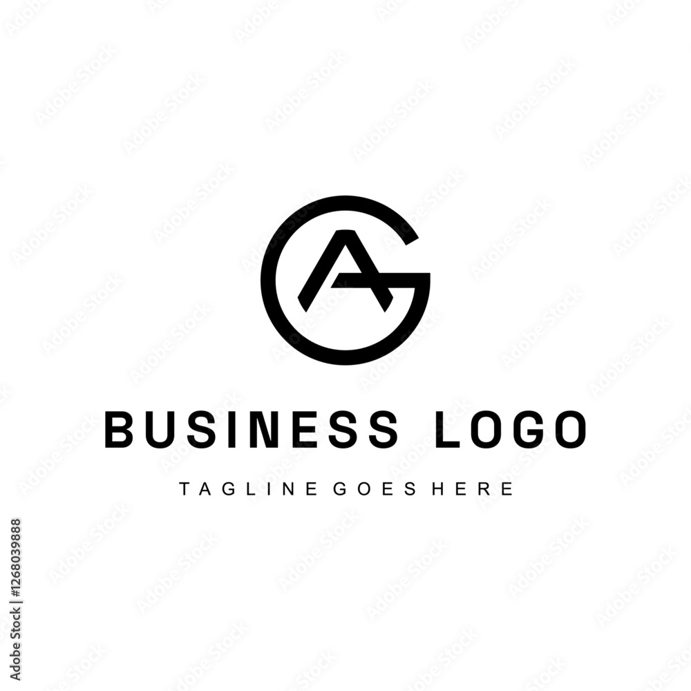 AG Monogram Logo: Rounded and Modern Business Branding AG Monogram Logo: Rounded and Modern Business Branding