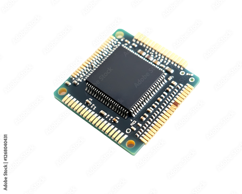 Crystal-clear integrated circuit (IC) chip image with transparent detailing. Crystal-clear integrated circuit (IC) chip image with transparent detailing.