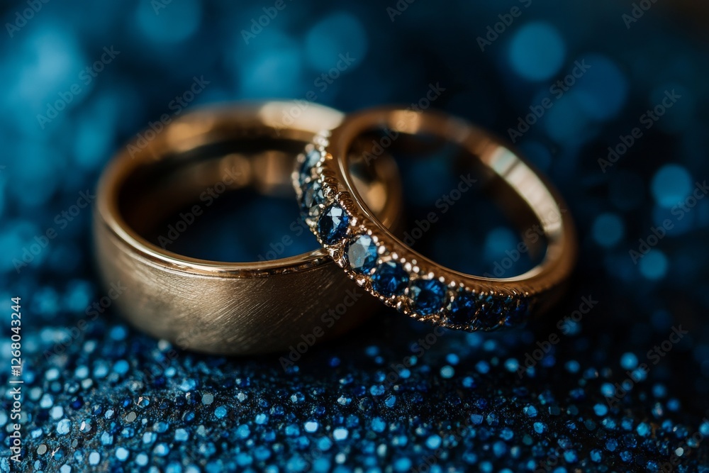 An International Women's Day celebration with a ribbon and sequin figure-eight on a colorful background An International Women's Day celebration with a ribbon and sequin figure-eight on a colorful background