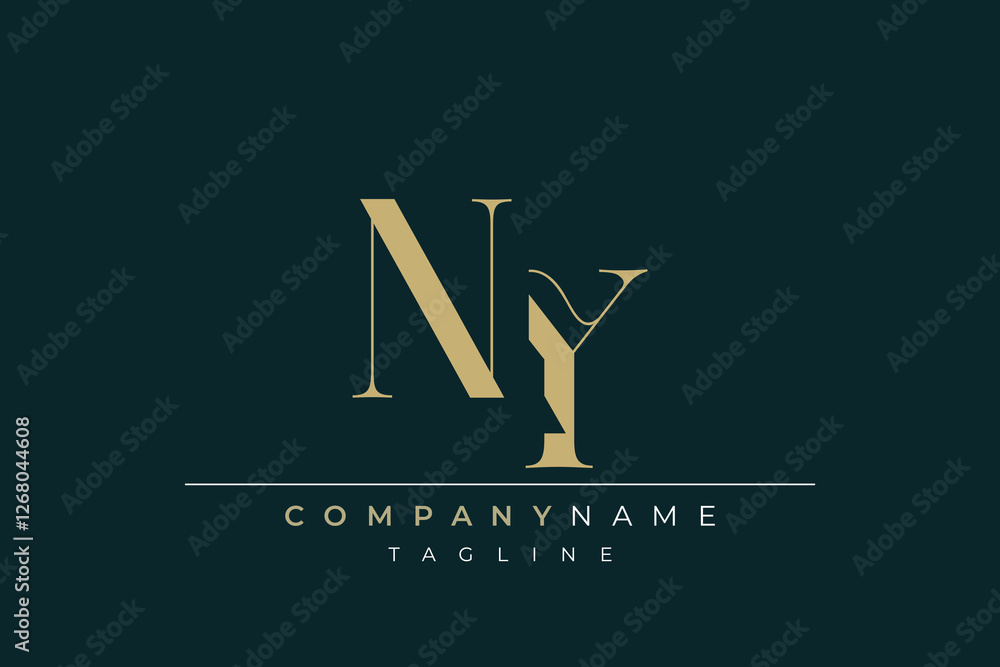Elegant Monogram with Sophisticated Typography Design Featuring NY with Sophisticated Typography Elegant Monogram with Sophisticated Typography Design Featuring NY with Sophisticated Typography