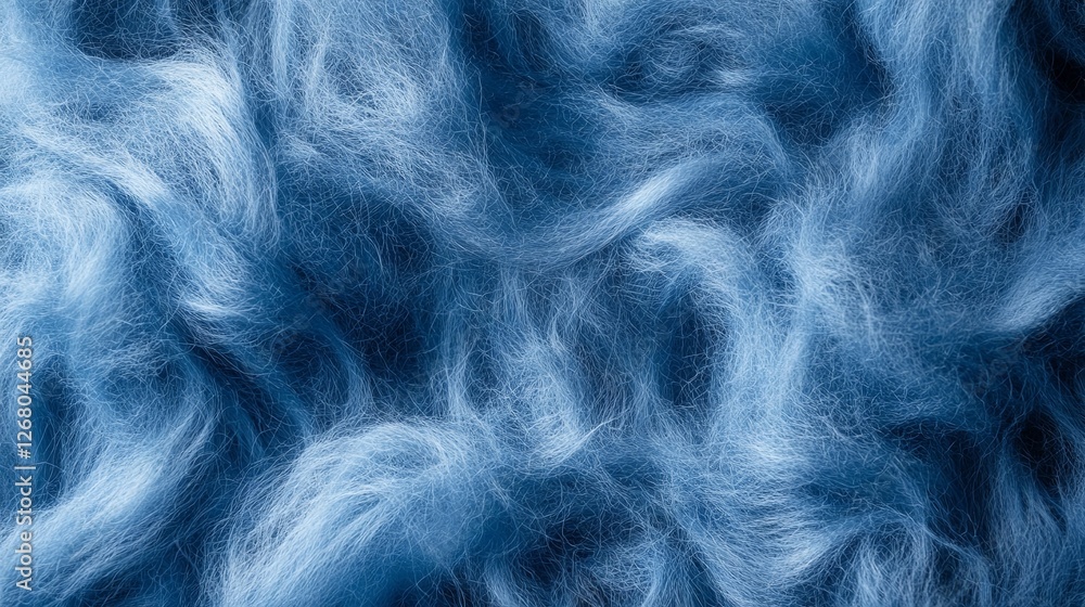 Fototapeta premium Blue Watercolor Mohair Texture Background with Smooth and Fluffy Wool Fabric for Textiles and Design 