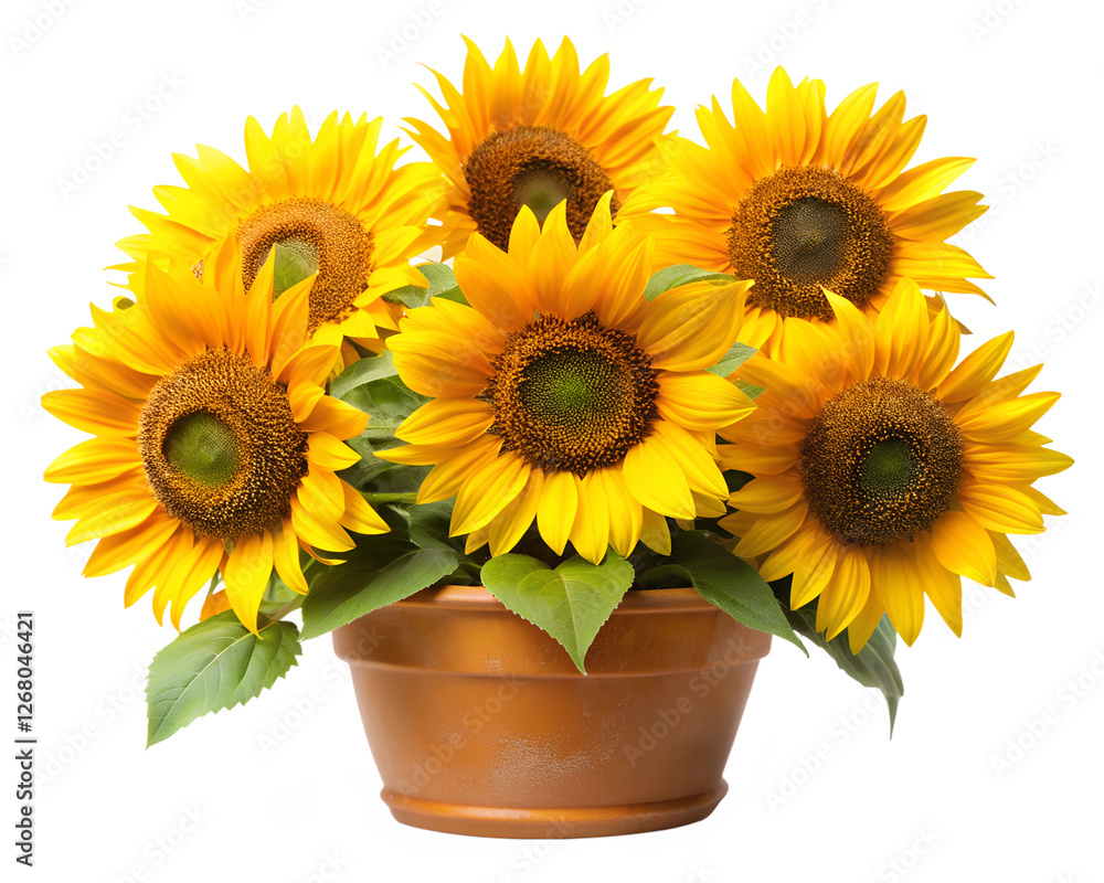 Obraz premium sunflowers in a pot