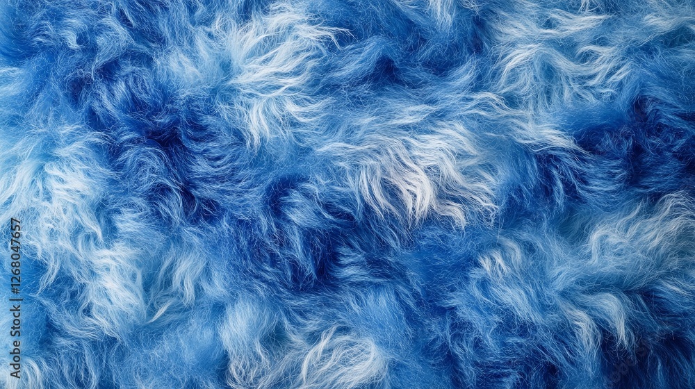 Obraz premium Blue Watercolor Mohair Texture Background with Smooth and Fluffy Wool Fabric for Textiles and Design 