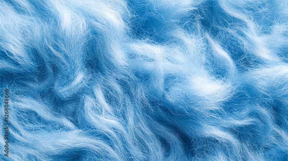Obraz premium Blue Watercolor Mohair Texture Background with Smooth and Fluffy Wool Fabric for Textiles and Design 