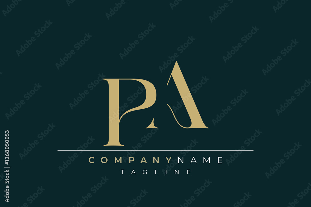 Elegant Monogram with Sophisticated Typography Design Featuring PA with Sophisticated Typography Elegant Monogram with Sophisticated Typography Design Featuring PA with Sophisticated Typography