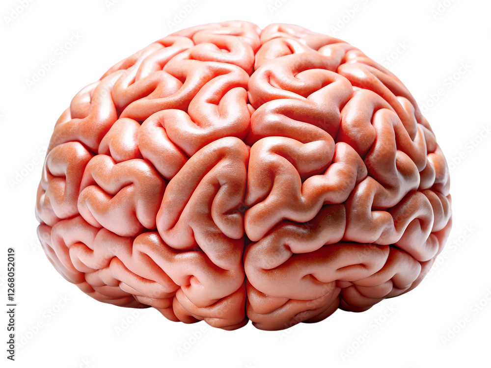 human brain isolated on white background human brain isolated on white background