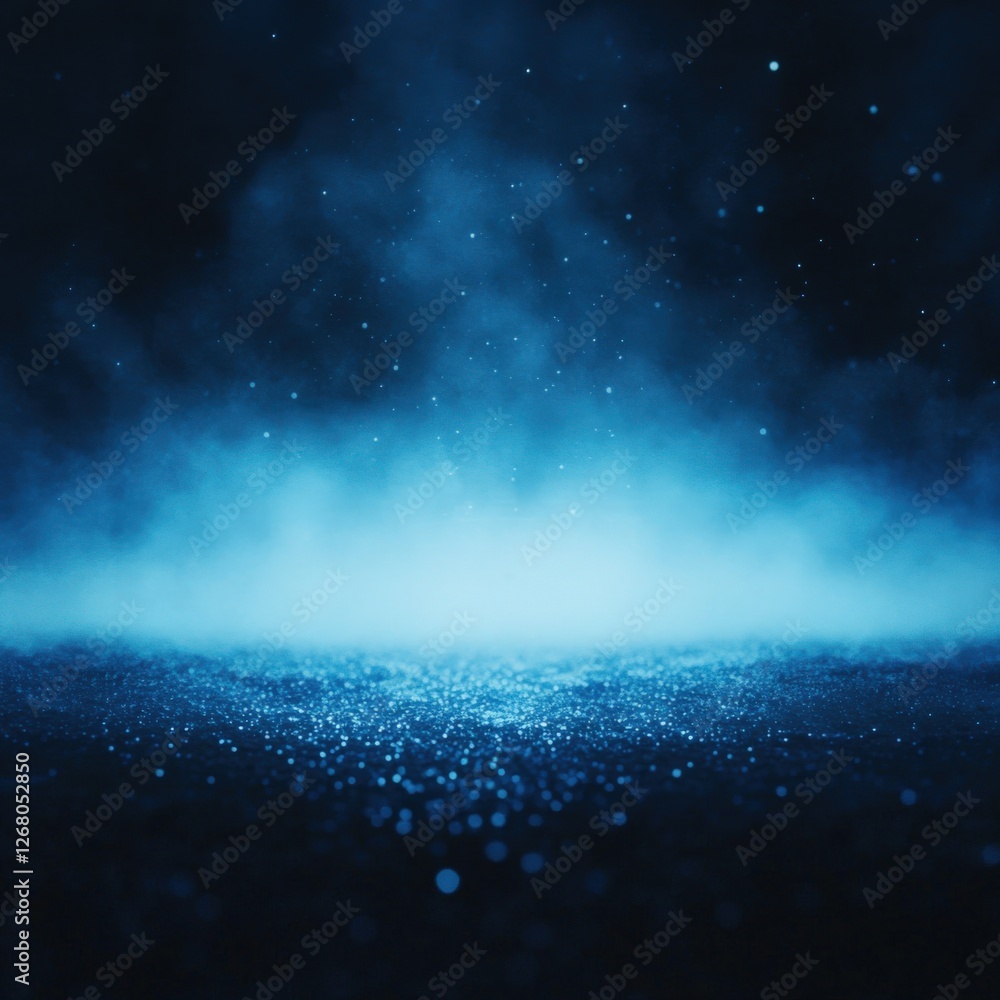 Obraz premium Blue Glitter Dust Background
