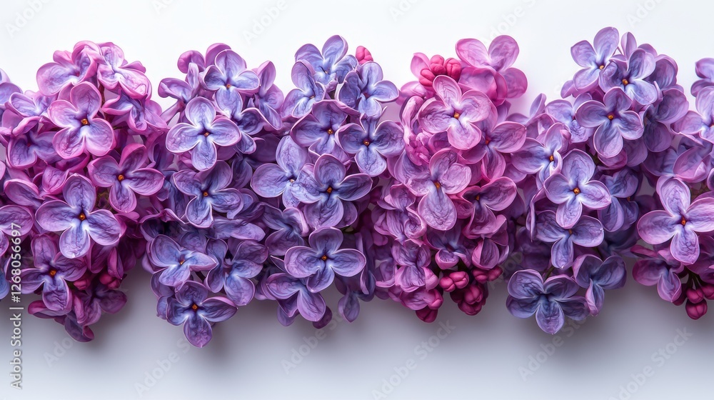 Fototapeta premium A vibrant arrangement of lilac flowers in various shades of purple.