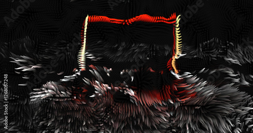 Colorful abstract texture created with Gradient flow and 3D structure imitate the movement of liquid or wind. Vibrant colors, volumetric waves and digital noise create a sense of depth and dynamics. I