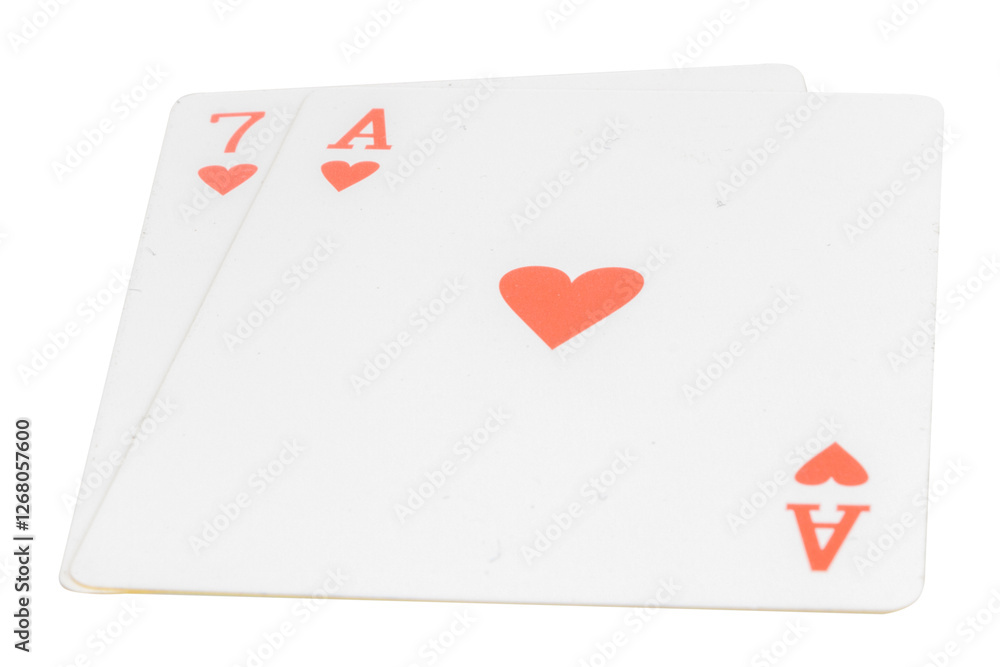Obraz premium card gambling nine isolated on white background