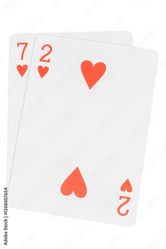 Obraz premium card gambling nine isolated on white background