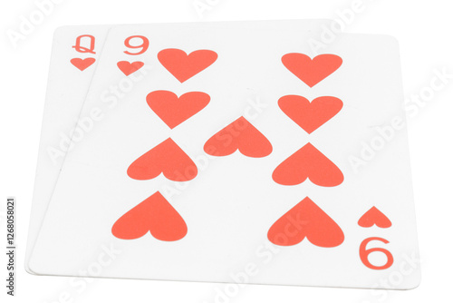 card gambling nine isolated on white background