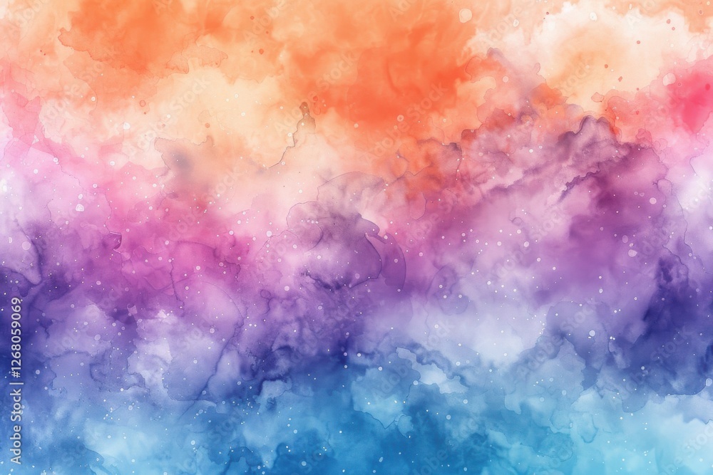 Fototapeta premium Gentle watercolor effect background in pastel pink, blue, and green, evoking a peaceful and artistic feel