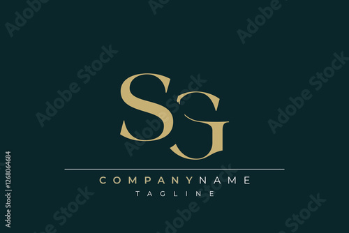Elegant Monogram with Sophisticated Typography Design Featuring SG with Sophisticated Typography