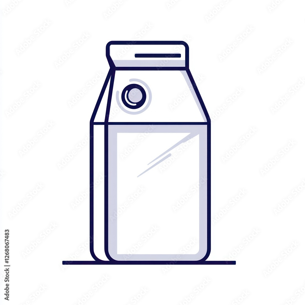 Carton milk package design, white background, graphic illustration, food packaging Carton milk package design, white background, graphic illustration, food packaging