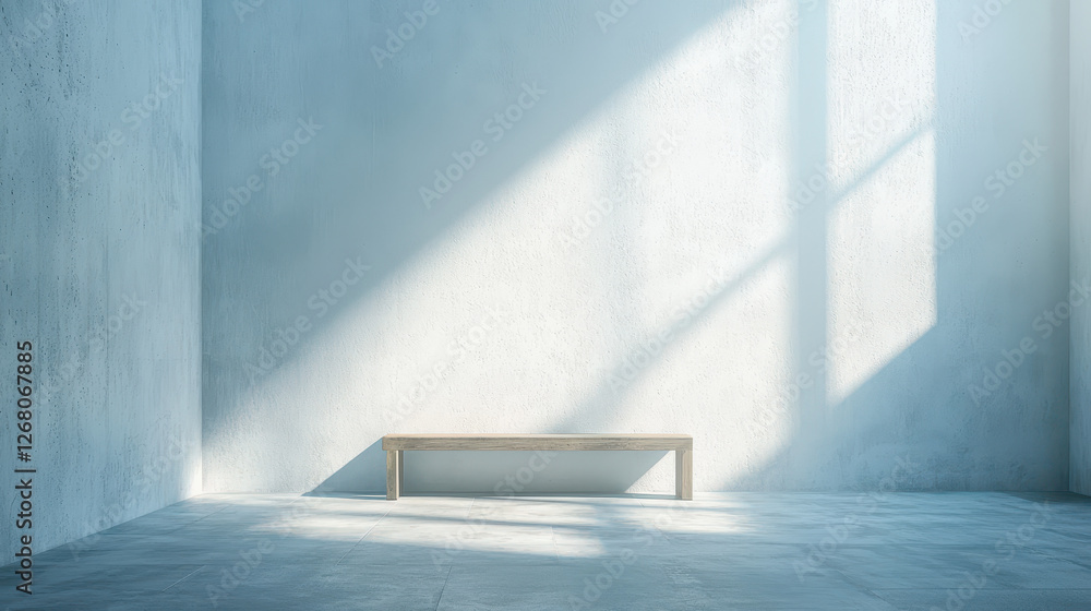Fototapeta premium Contemporary hallway design featuring minimalism and soft lighting in an apartment