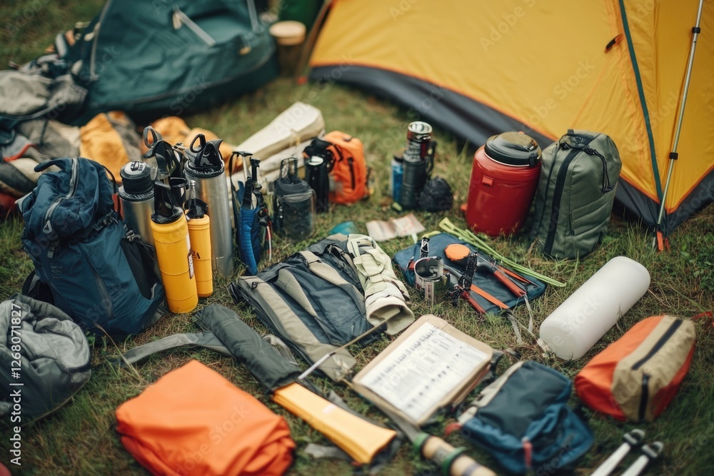 A collection of various objects strewn across the floor or ground A collection of various objects strewn across the floor or ground