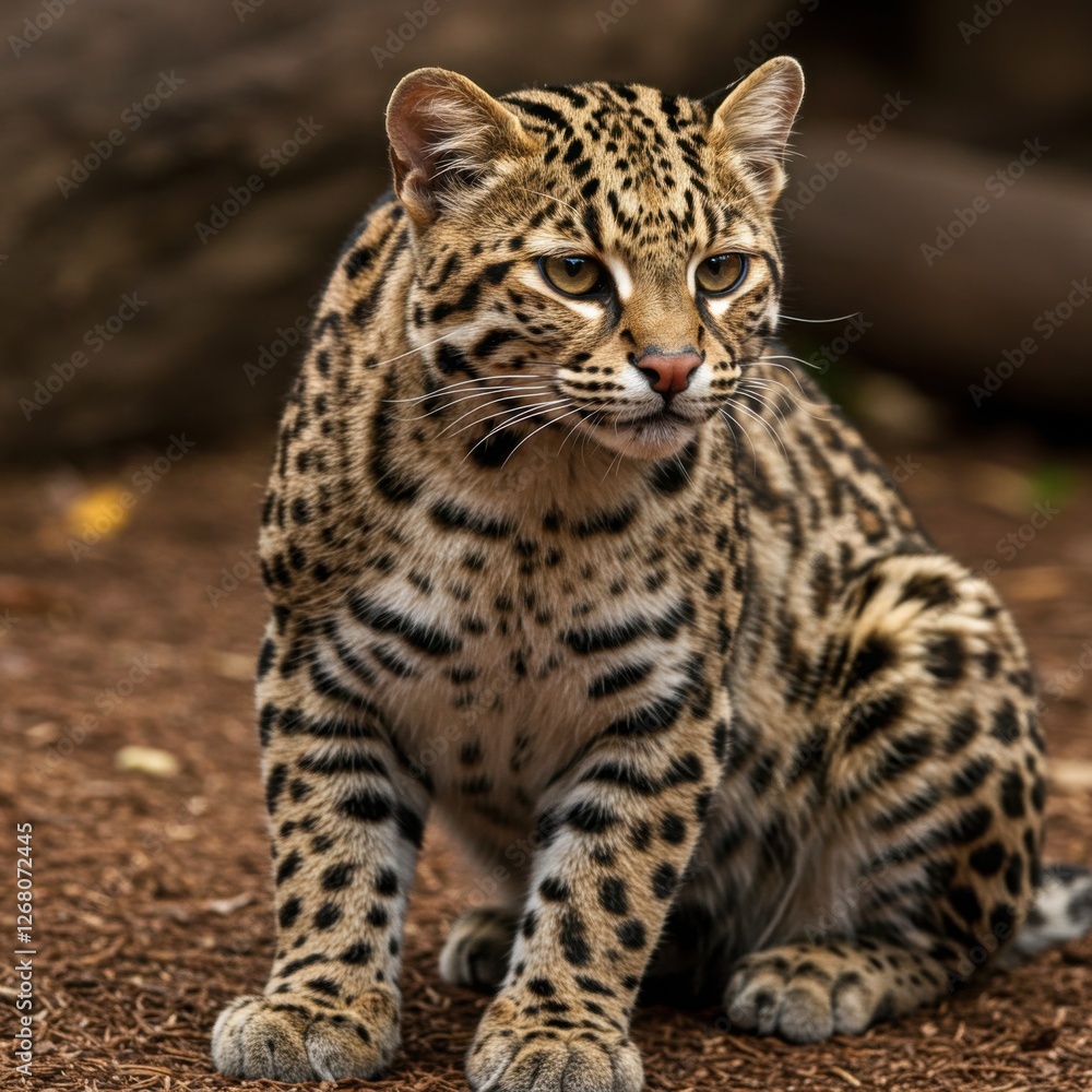 Obraz premium Leopard Cat in Southeast Asian Jungles