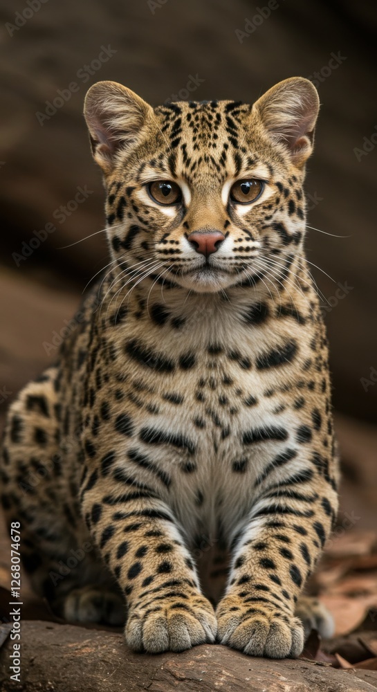 Fototapeta premium Leopard Cat in Southeast Asian Jungles