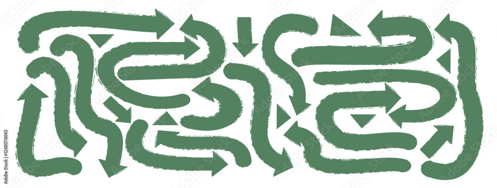 Bold arrow symbol hand-drawn vector design, rough brush stroke and marker curve. Abstract shape points up, grunge texture, freehand doodle elements, isolated pointer, dynamic, textured direction Bold arrow symbol hand-drawn vector design, rough brush stroke and marker curve. Abstract shape points up, grunge texture, freehand doodle elements, isolated pointer, dynamic, textured direction
