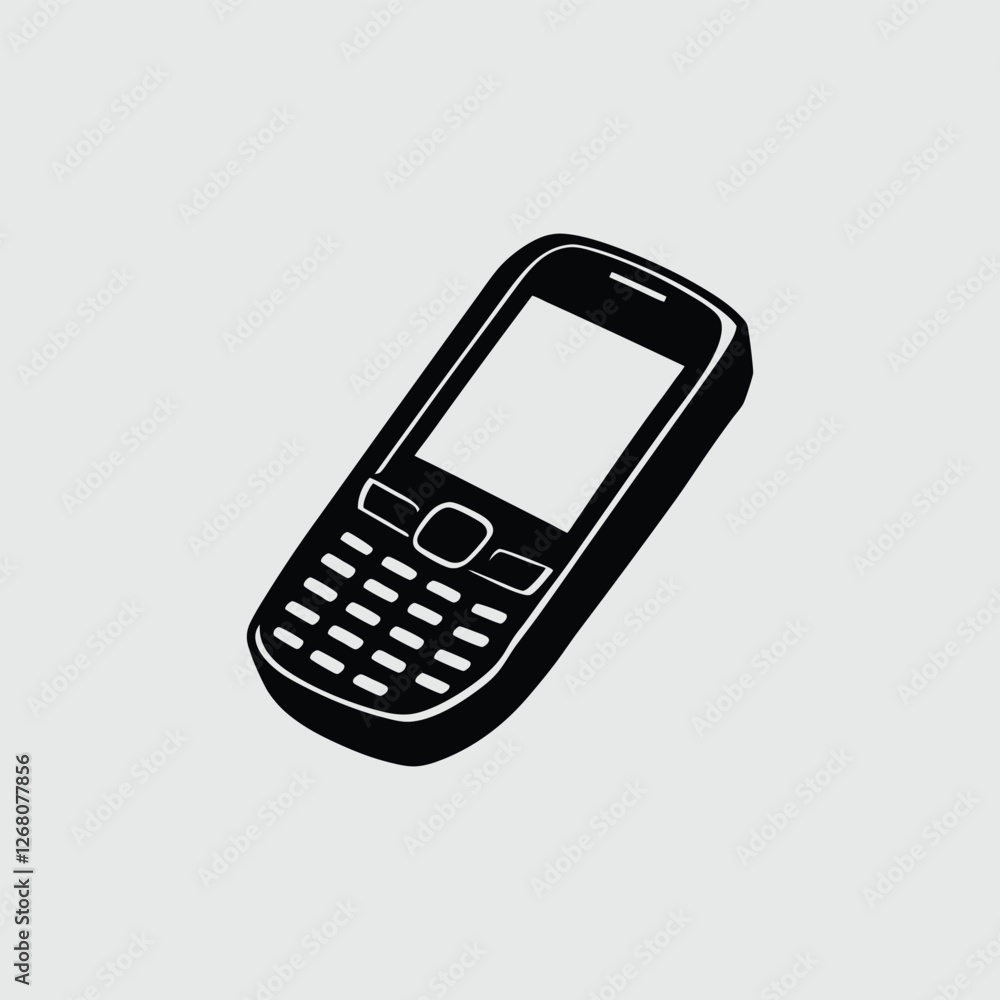 mobile phone silhouette isolated on white background mobile phone silhouette isolated on white background