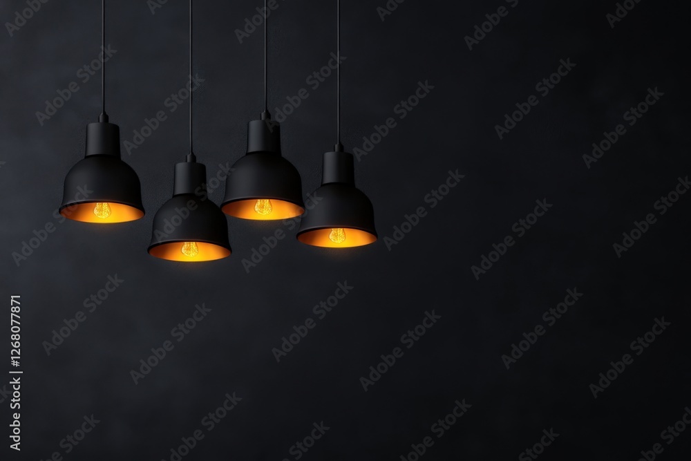 modern Hanging Lights Against a Dark Backdrop modern Hanging Lights Against a Dark Backdrop