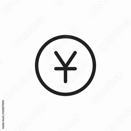 currency yuan icon sign vector