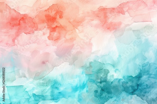 Gentle watercolor effect background in pastel pink, blue, and green, evoking a peaceful and artistic feel