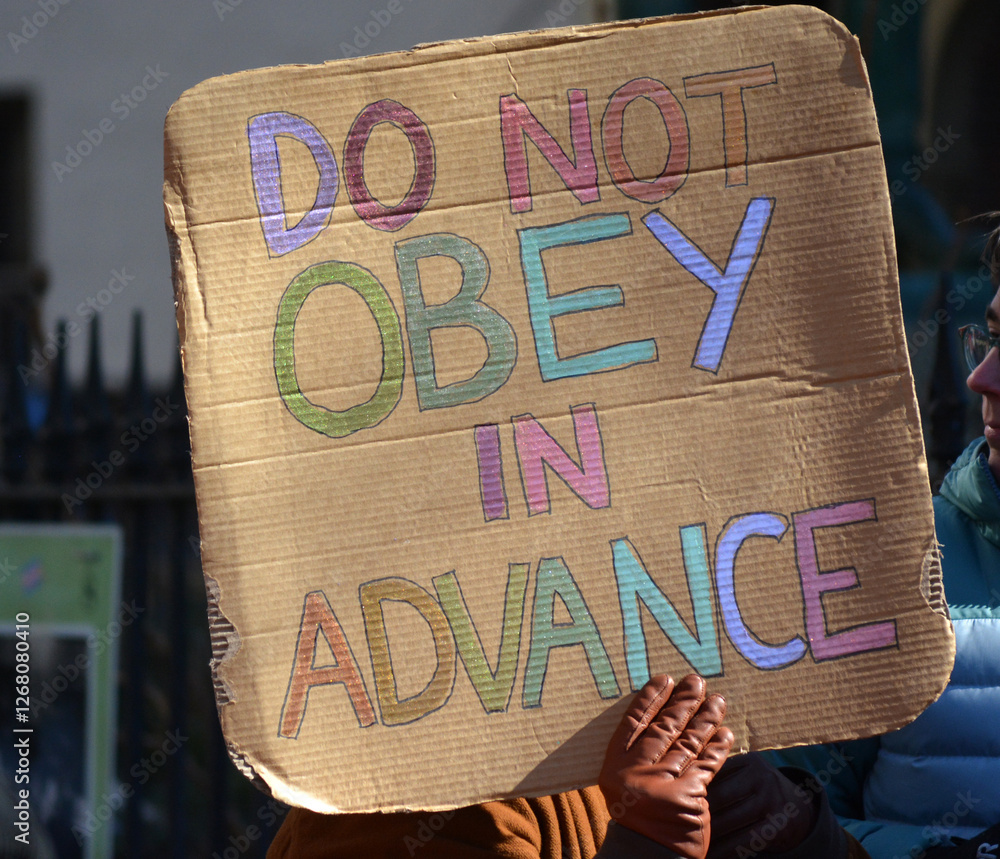 Sign at a rally for trans rights in New York City.