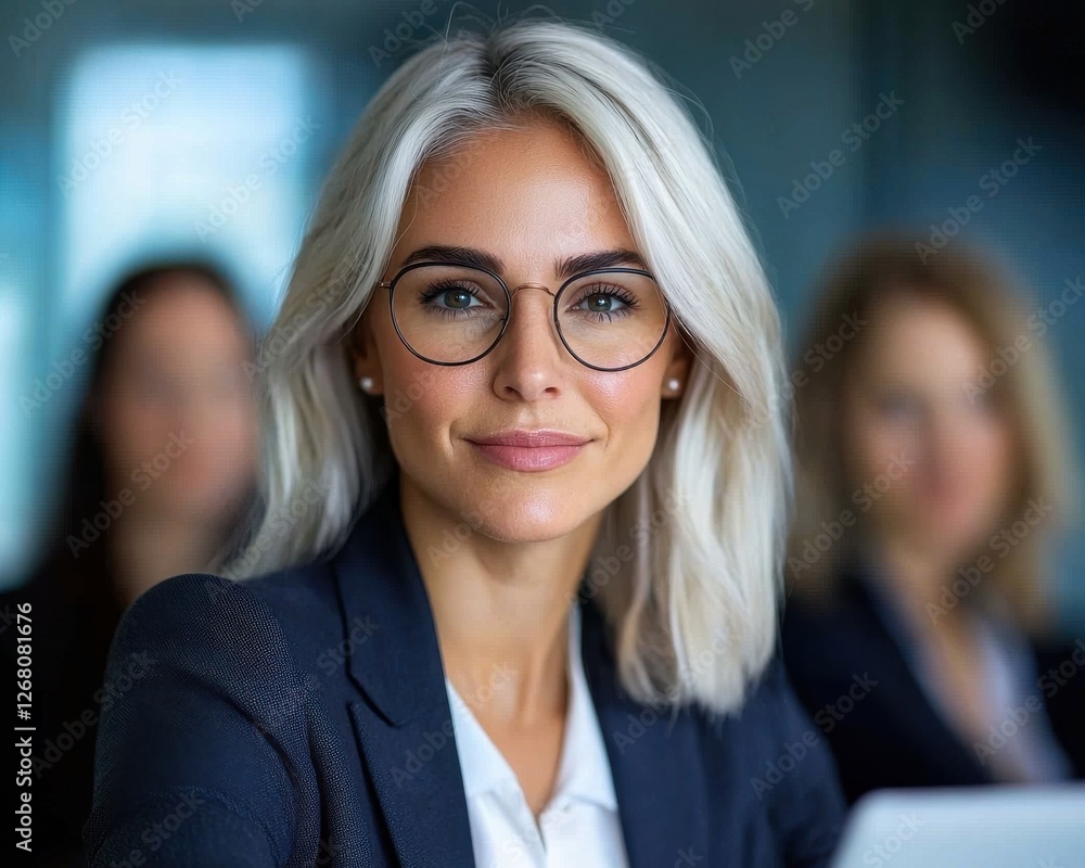 Confident Female Leader in a Corporate Setting Confident Female Leader in a Corporate Setting