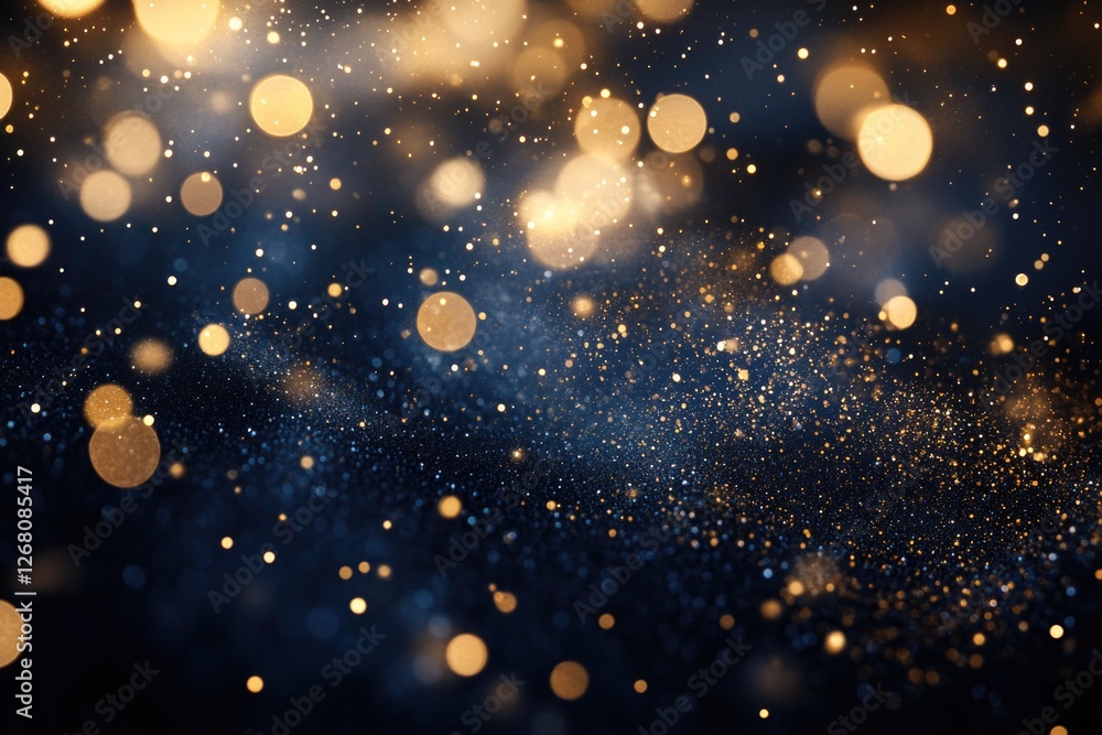 Obraz premium Blurry image of gold and blue lights, suitable for use in promotional materials or backgrounds