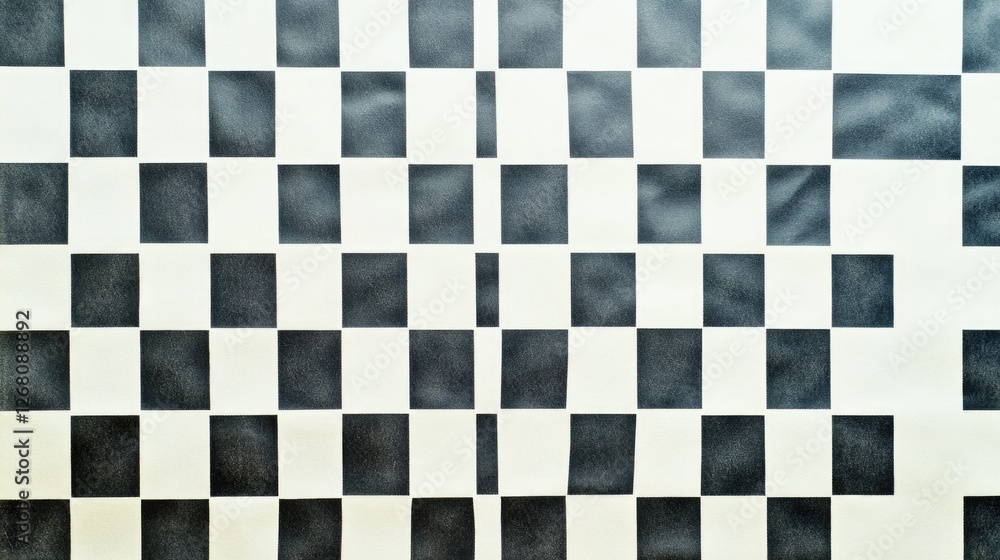Fototapeta premium A simple yet stylish design featuring a black and white checkered pattern