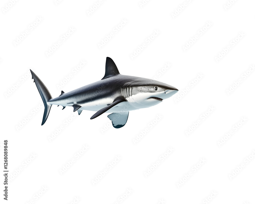 Shark swimming toward a school of fish in the ocean, symbolizing teamwork and nature. Shark swimming toward a school of fish in the ocean, symbolizing teamwork and nature.