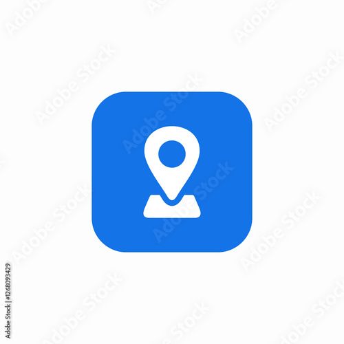 building spot address icon sign vector