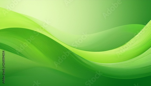 green ecology wave background template