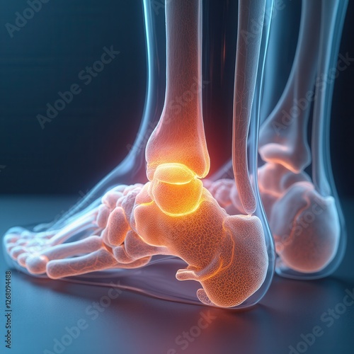 Scientific 3D Visualization of Human Ankle Joint in Medical Scan