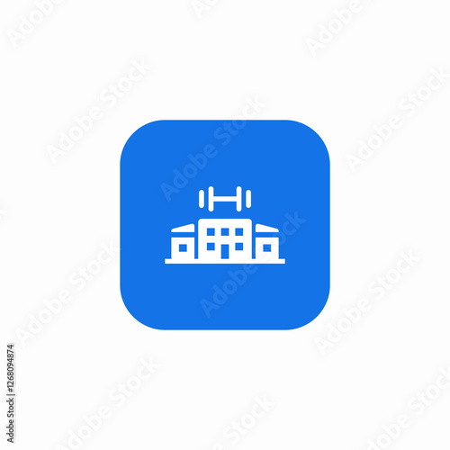 gym building location icon sign vector