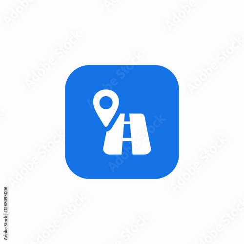 highway lane icon sign vector
