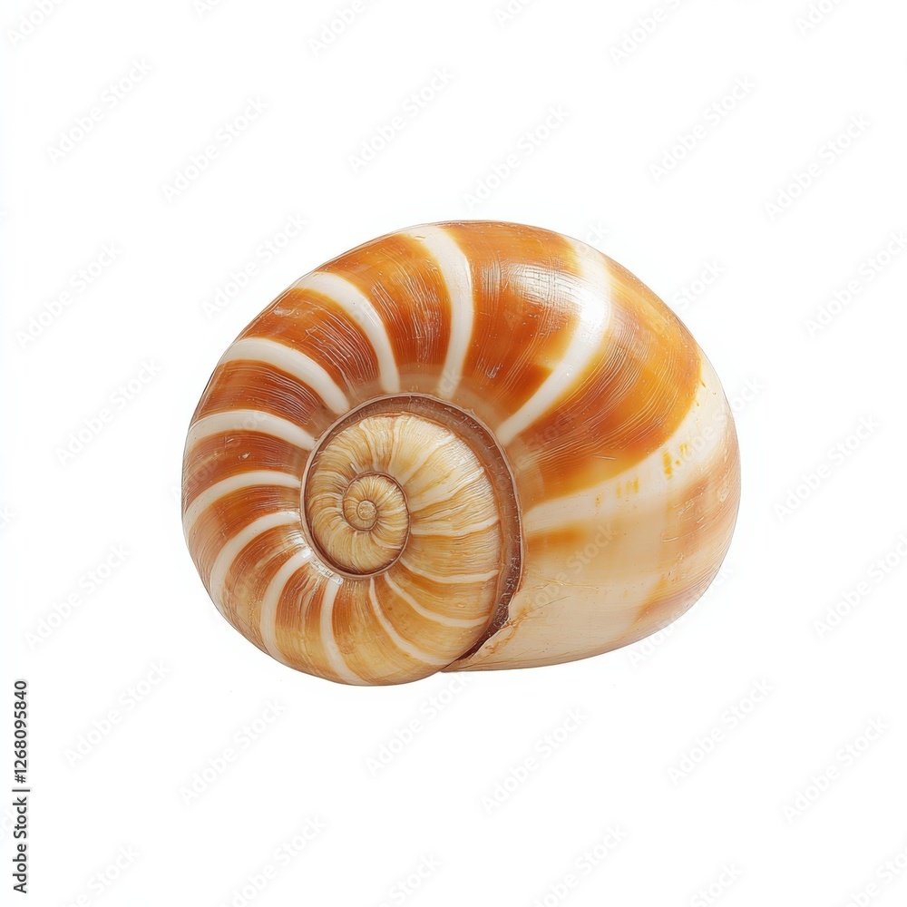 Nautilus Shell with Brown and White Stripes Nautilus Shell with Brown and White Stripes